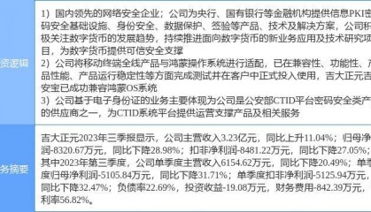2月29日吉大正元涨停分析：电子身份证，数字人民币，华为鸿蒙概念热股