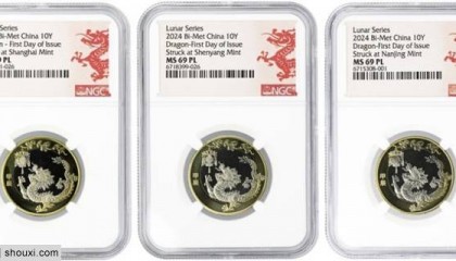 NGC现代币新增认证 三版别2024双金属龙币