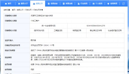 河源市江东新区古竹益兴饼店被罚款 500 元