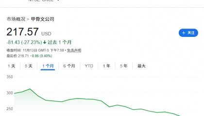 豪赌AI代价惨重：甲骨文债务激增、股价暴跌30%居科技股跌幅榜首
