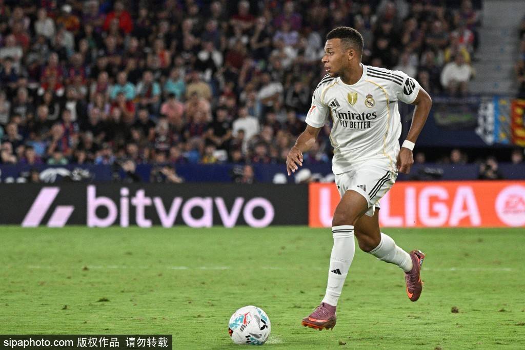 6轮全胜!西甲-姆巴佩双响维尼修斯破门 皇马4-1莱万特