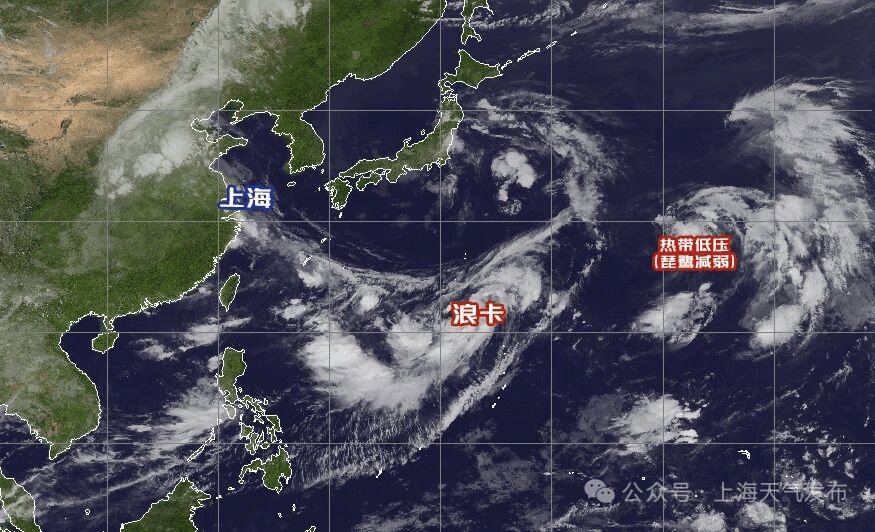 17号台风“浪卡”今晨生成 上海阵雨天气将持续至周日